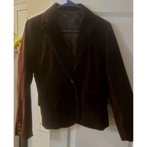 CDS Basic Jacket Coat Dress Brown Blazer Womens Size Small